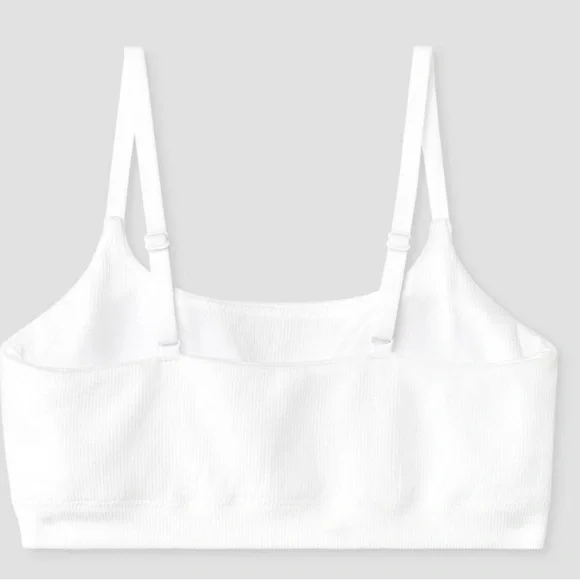 Art Class Girls (Set of 2)White Ribbed Pullover Bralette Adjustable Straps Large - Picture 2 of 8